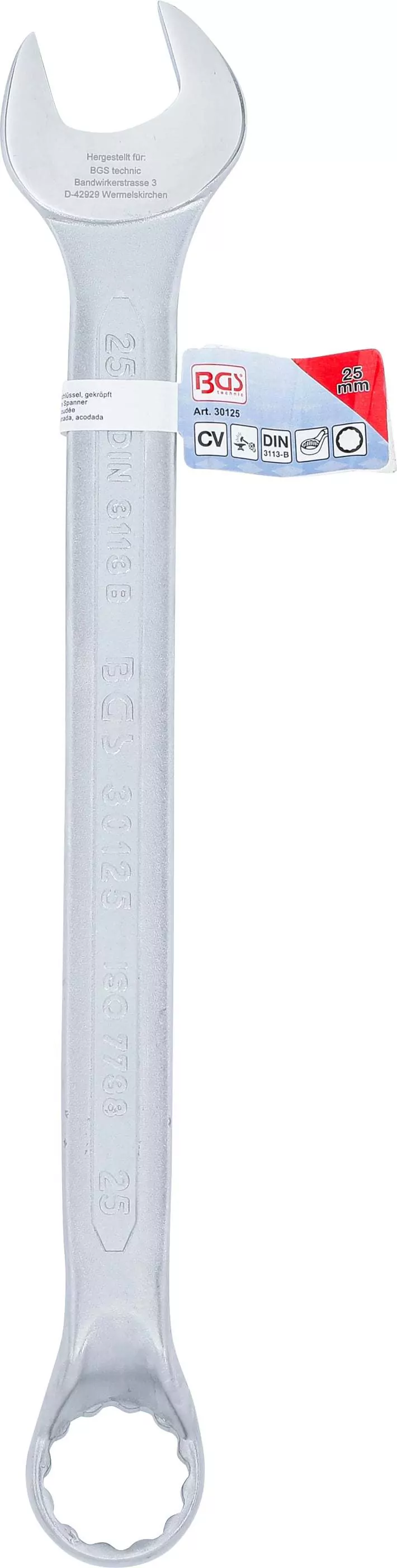 Maul-Ringschlüssel, gekröpft | SW 25 mm