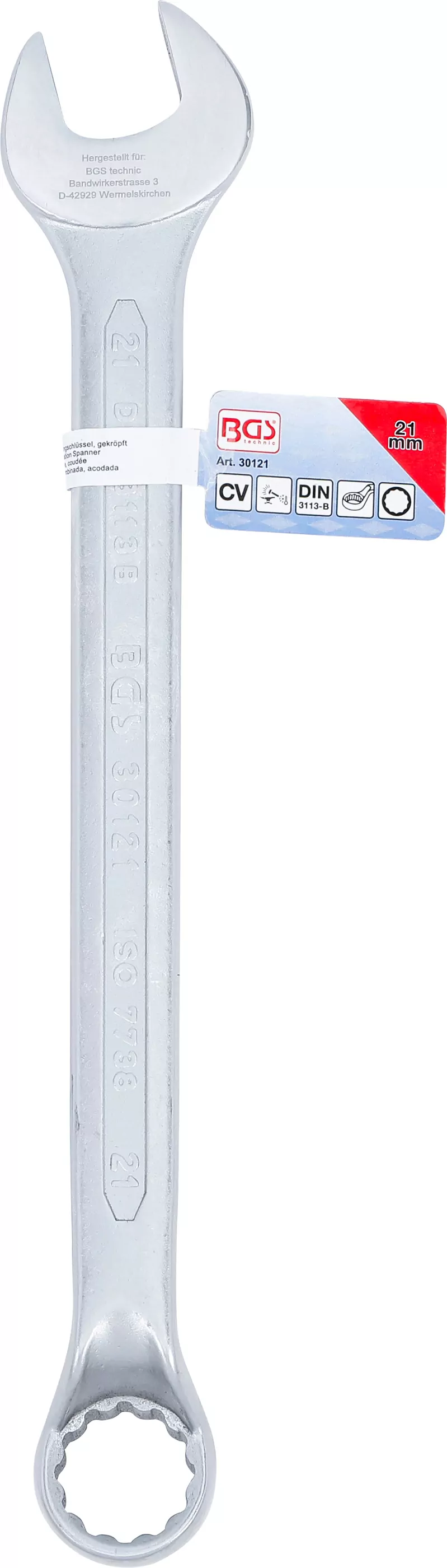 Maul-Ringschlüssel, gekröpft | SW 21 mm