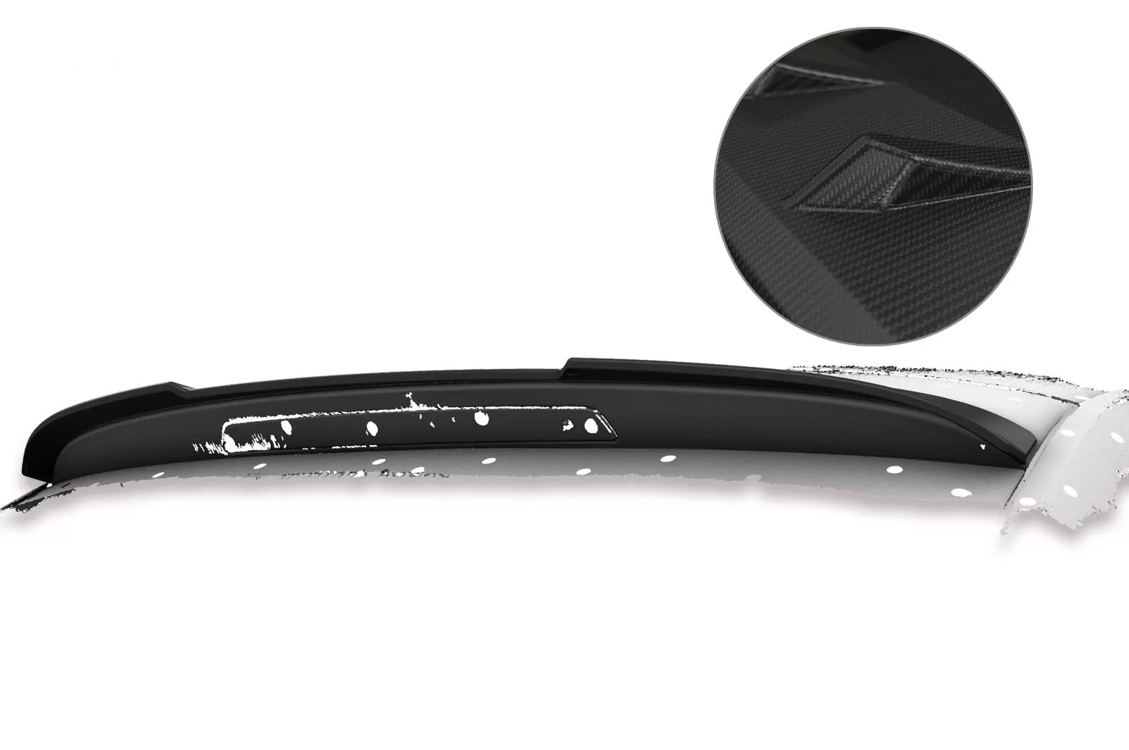 Heckflügel mit ABE für Skoda Rapid (Typ NH) Spaceback HF735-M Carbon Look Matt