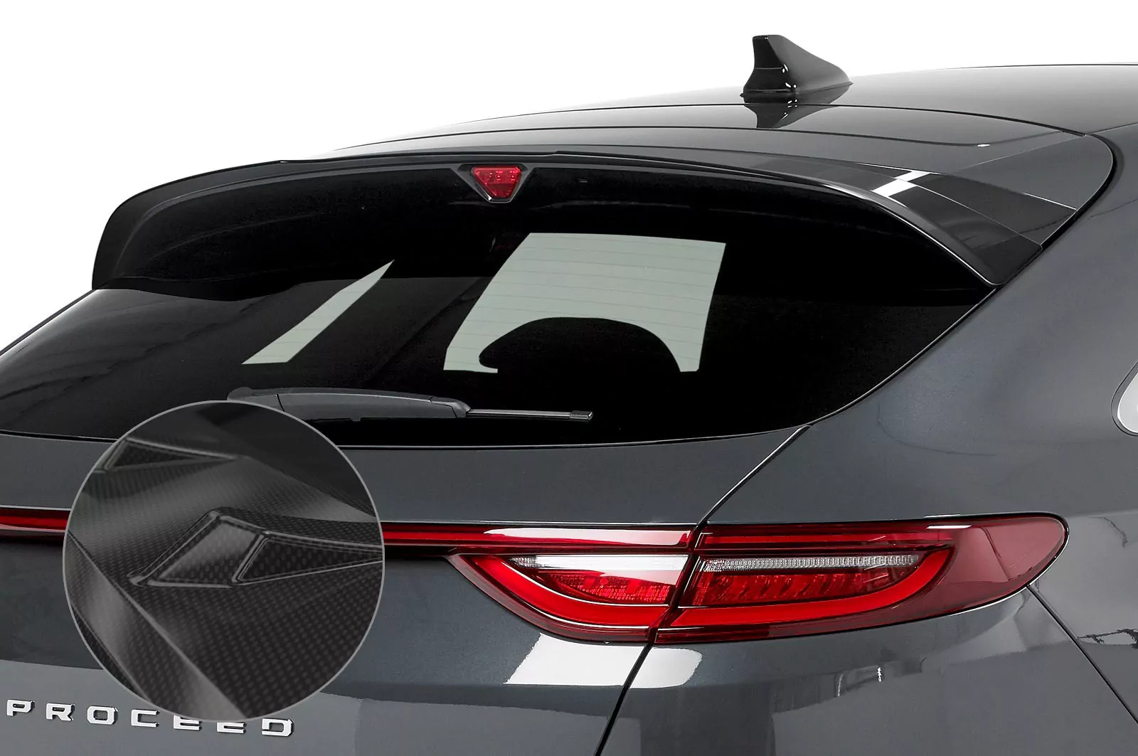 Heckflügel mit ABE für Kia Ceed SW /ProCeed (CD) HF659-C Carbon Look Hochglanz