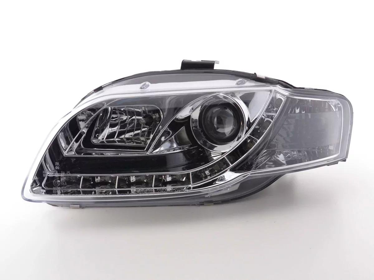 Scheinwerfer Set Daylight LED Tagfahrlicht Audi A4 Typ 8E Bj. 04-08 chrom