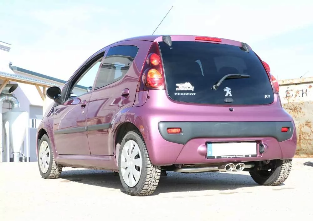 CitroenC1/ Peugeot 107/ Toyota Aygo  Endschalldämpfer Ausgang mittig - 2x106x71 Typ 33