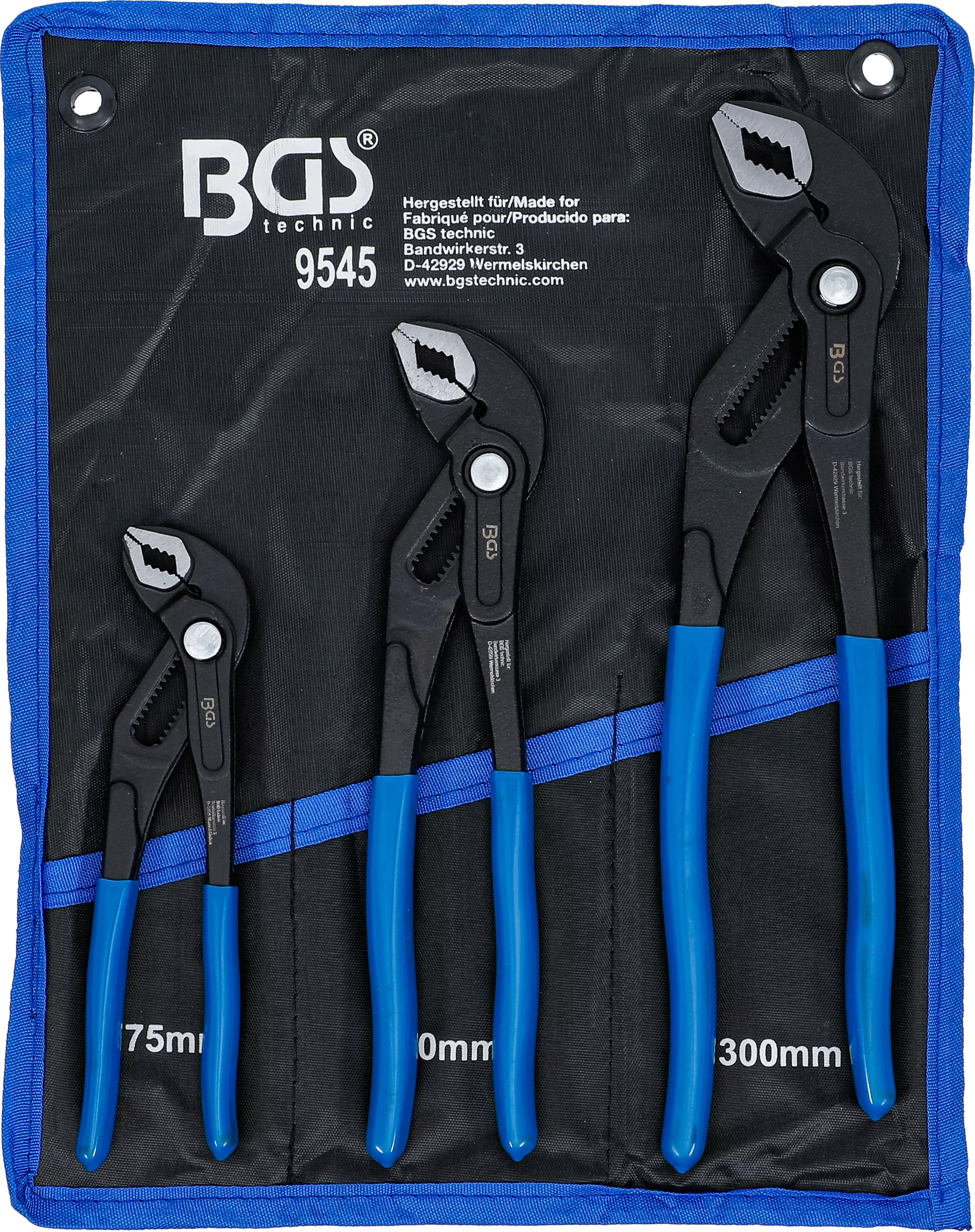 Wasserpumpenzangen-Satz | arretierbar | 175 / 240 / 300 mm | 3-tlg.