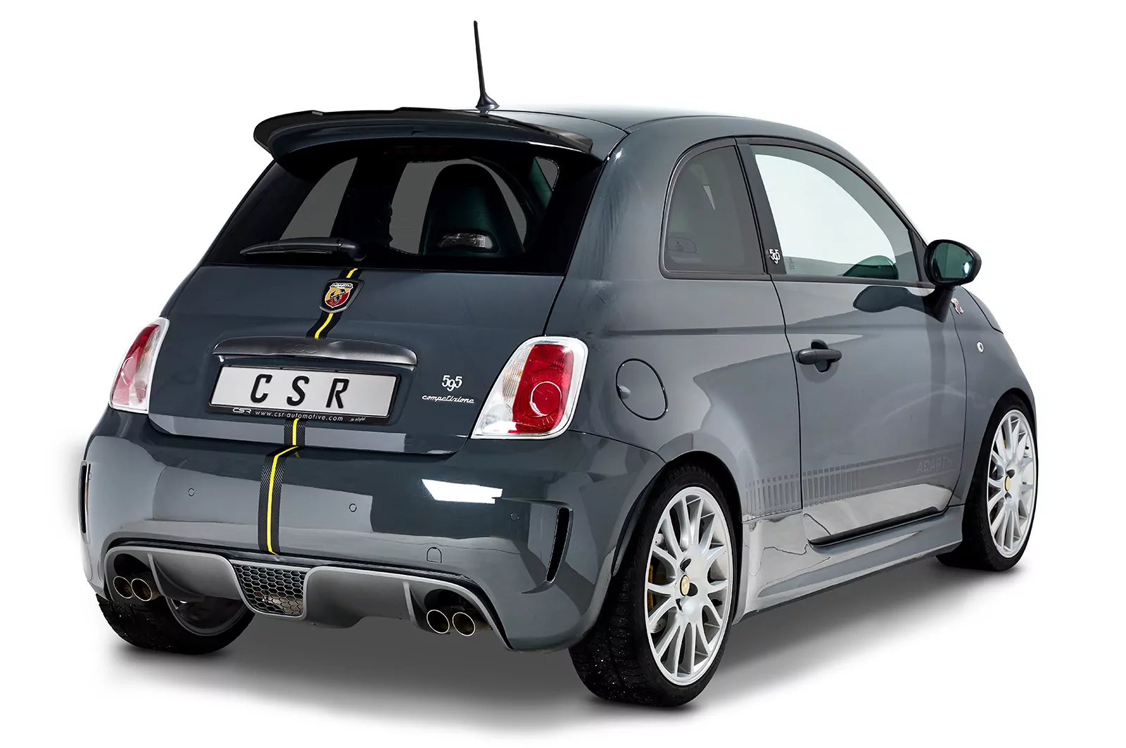 Heckflügel mit ABE für Fiat 500 Abarth 595 Competizione HF800-M Carbon Look (matt)