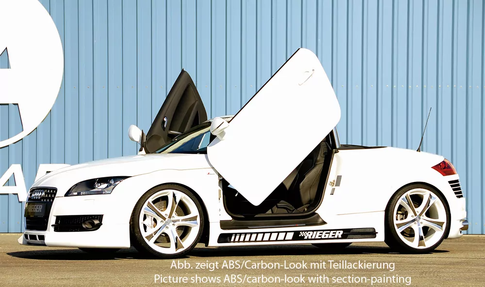 Rieger Seitenschweller links    carbon look für Audi TT (8J) Coupé 09.06-