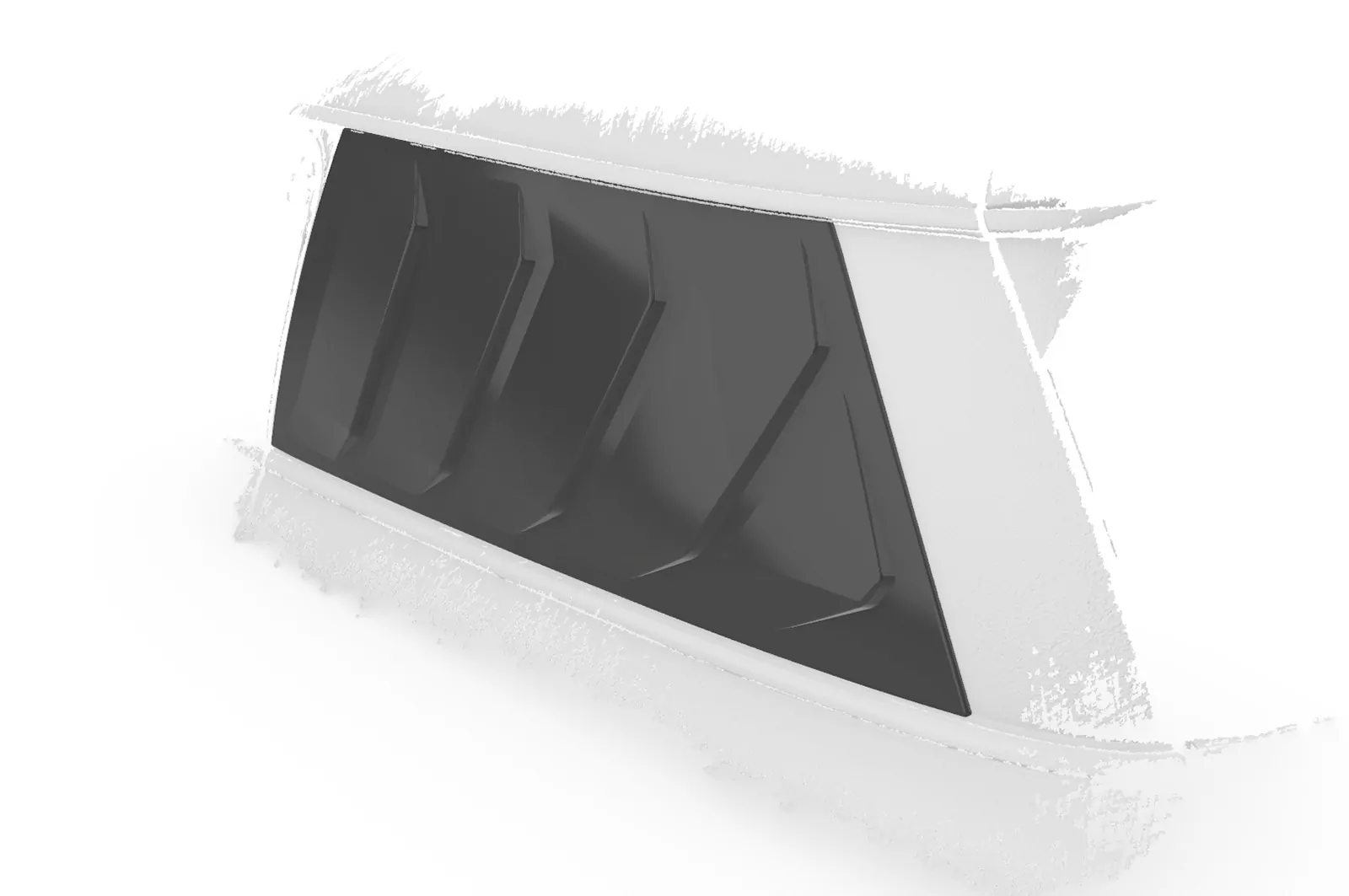 Seitenscheibenblenden für Mini F56 SSB009 Schwarz Strukturiert