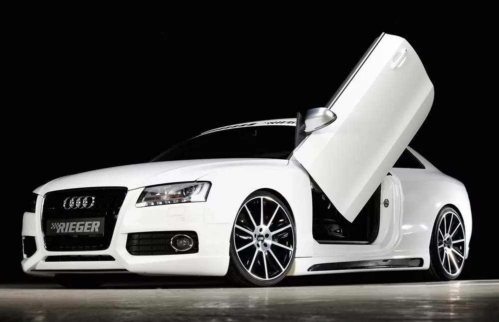 Rieger Seitenschweller rechts  carbon look für Audi A5 S5 (B8/B81) Cabrio 10.11-06.16 (ab Facelift)