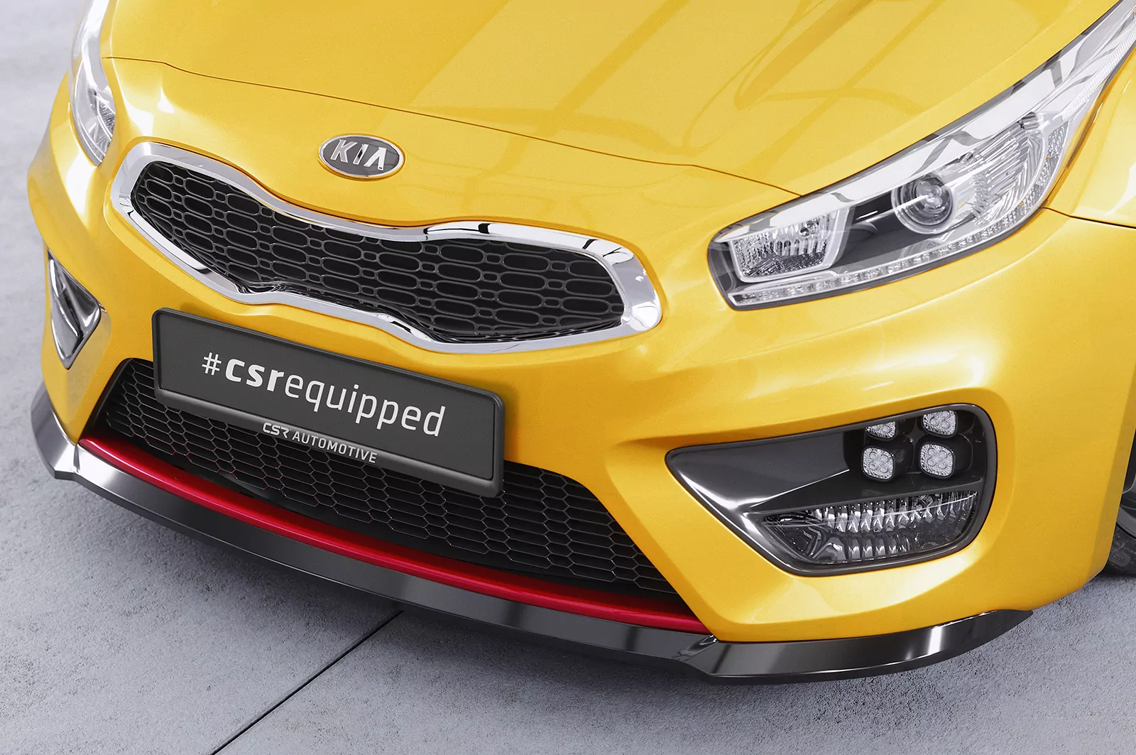 Cup-Spoilerlippe mit ABE für Kia Ceed (JD) GT/ Pro Ceed (JD) GT CSL743 Schwarz Strukturiert