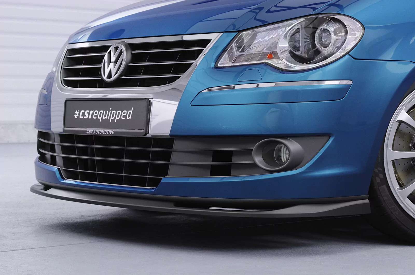 Cup-Spoilerlippe mit ABE für VW Touran I (Typ 1T) CSL396 Strukturiert (schwarz matt)