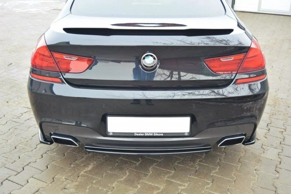 Heck Ansatz Flaps Diffusor Passend Für Diffusor Passend Für BMW 6er Gran Coupé M Paket Schwarz Hochglanz Schwarz Hochglanz