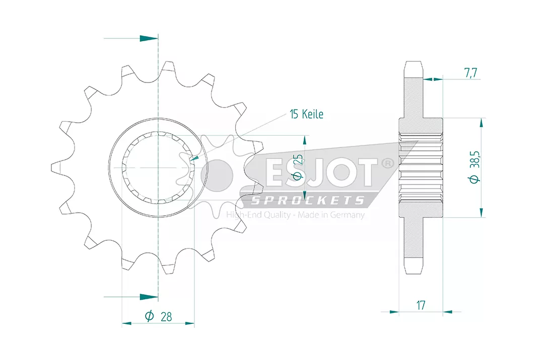 EK-Chain Kettensatz 525 ZVX-3 für Ducati Multistrada 1200 V4 S ab Modelljahr 2021-