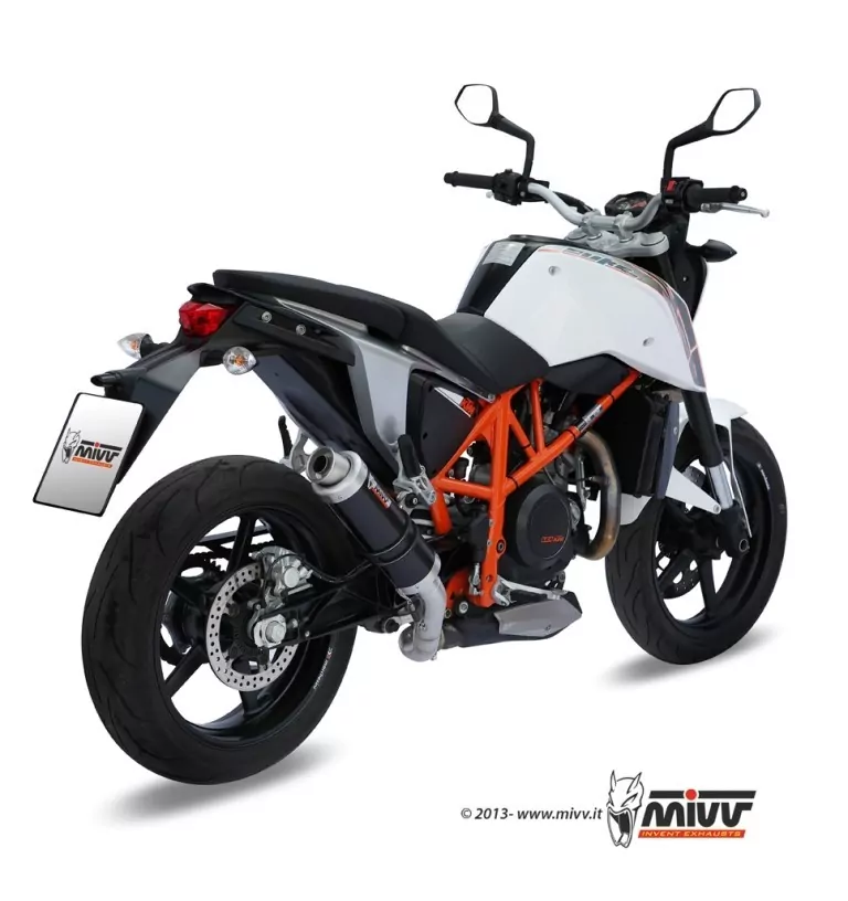 MIVV GP In Edelstahl Schwarz Für KTM 690 DUKE 12-