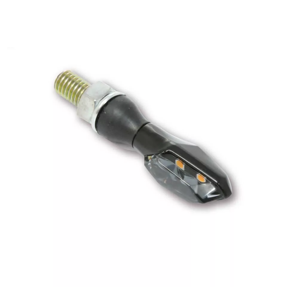 HIGHSIDER Pro Sonic-X2 LED Indicator Gehäuse  Schwarz / Linse Rauchgrau (Paar), Vorn & Hinten