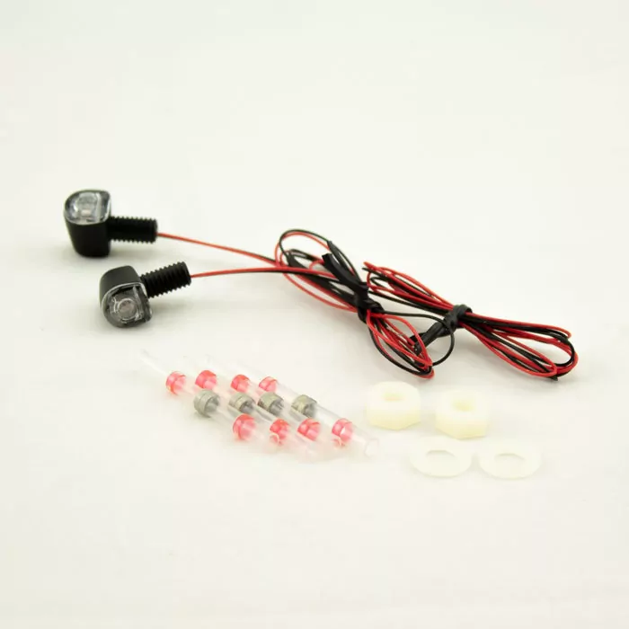 SMD-Blinker "Fly" | Alu | schwarz | klar | M6 Paar | B 10 x H 10 x T 14mm | E-geprüft