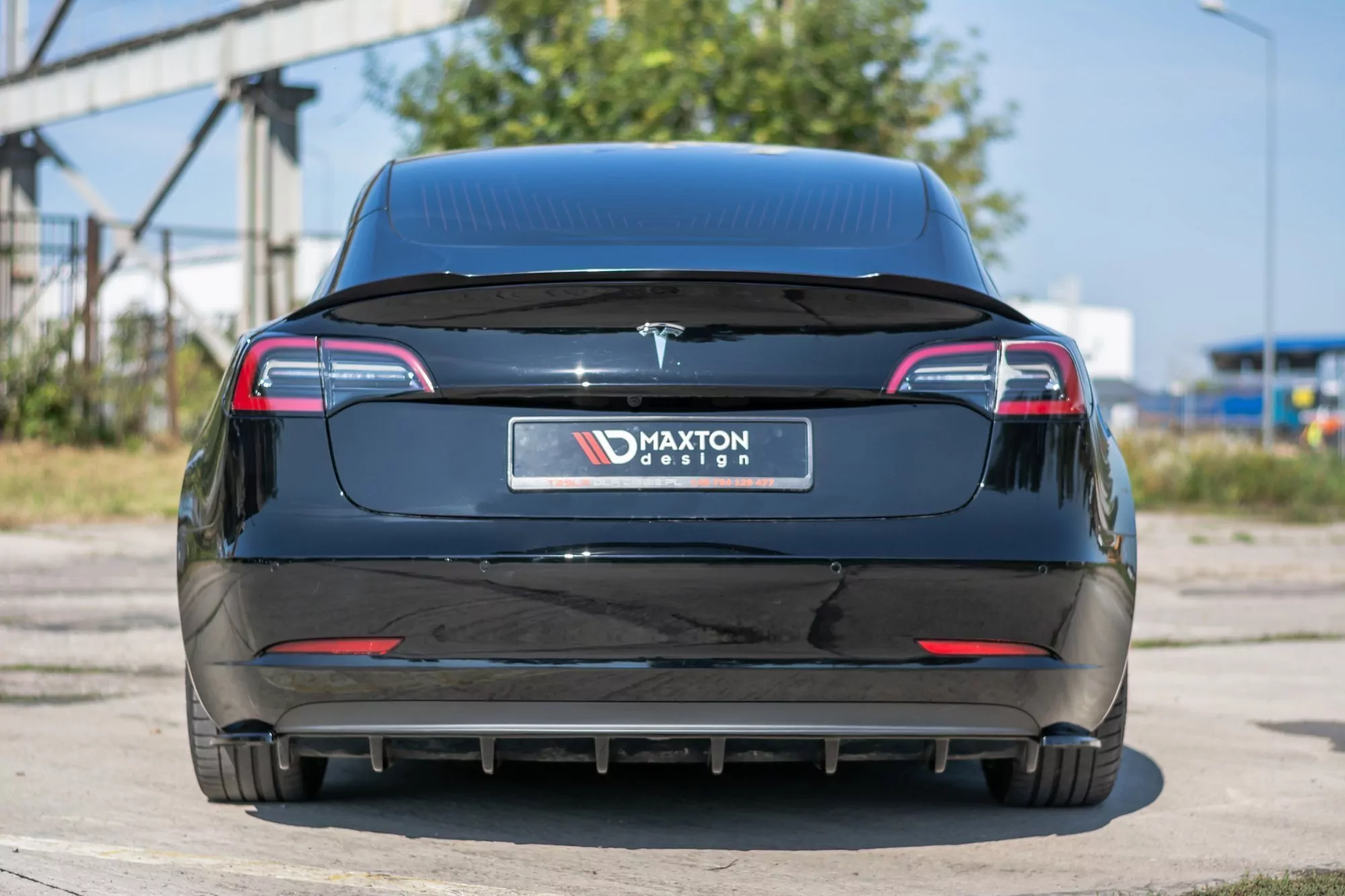 Heck Ansatz Flaps Diffusor Passend Für Diffusor Passend Für Tesla Model 3 Schwarz Hochglanz Schwarz Hochglanz
