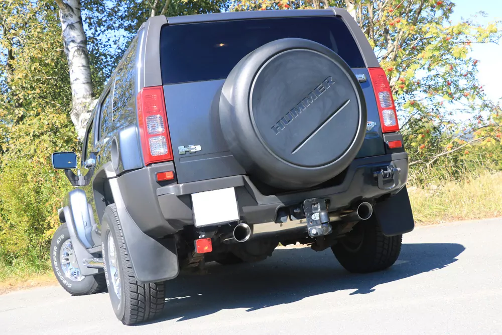Hummer H3  Endschalldämpfer quer Ausgang rechts/links - 1x100 Typ 25 rechts/links