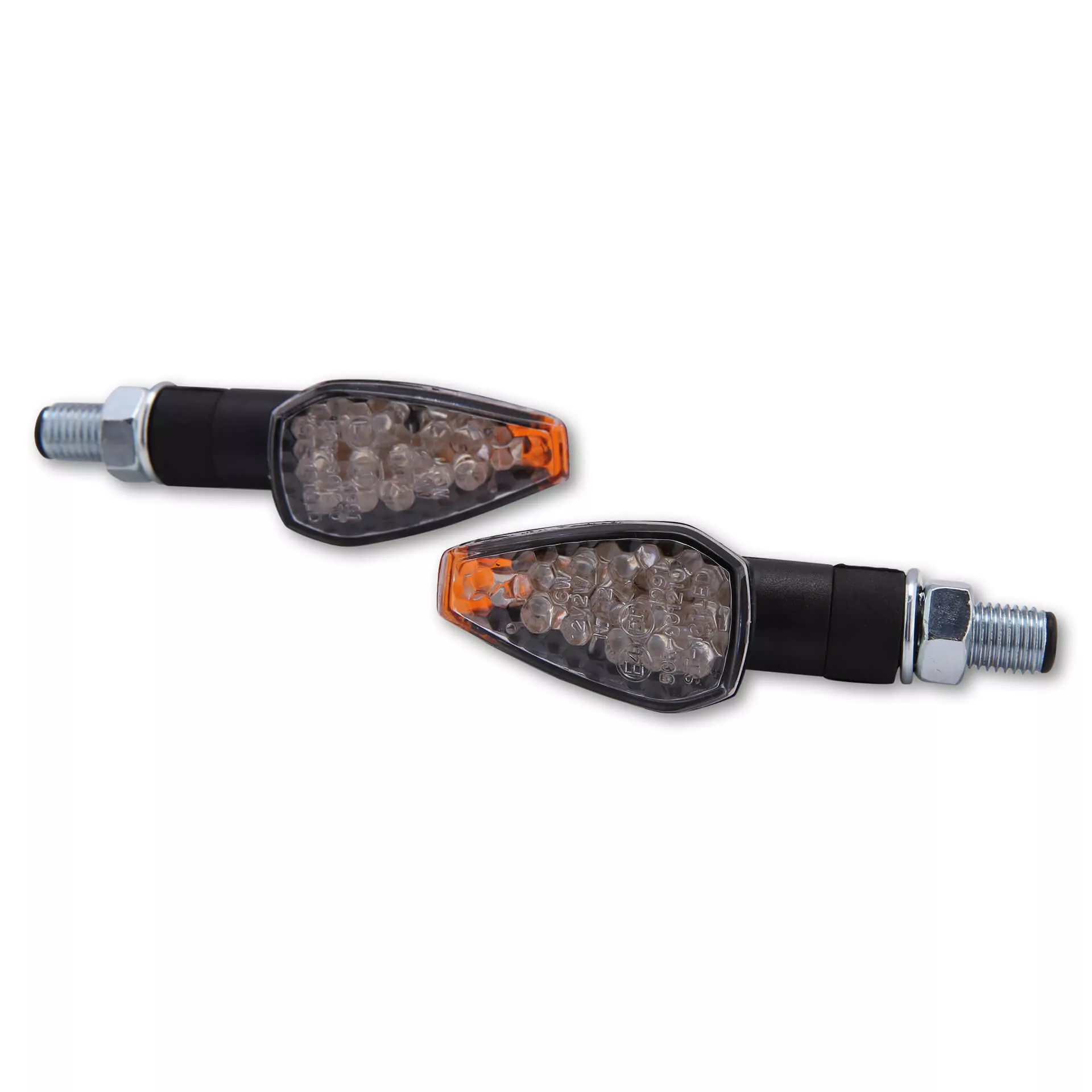HIGHSIDER smart Peak LED Blinker Gehäuse Schwarz / Linse Klar (Paar), Vorn & Hinten