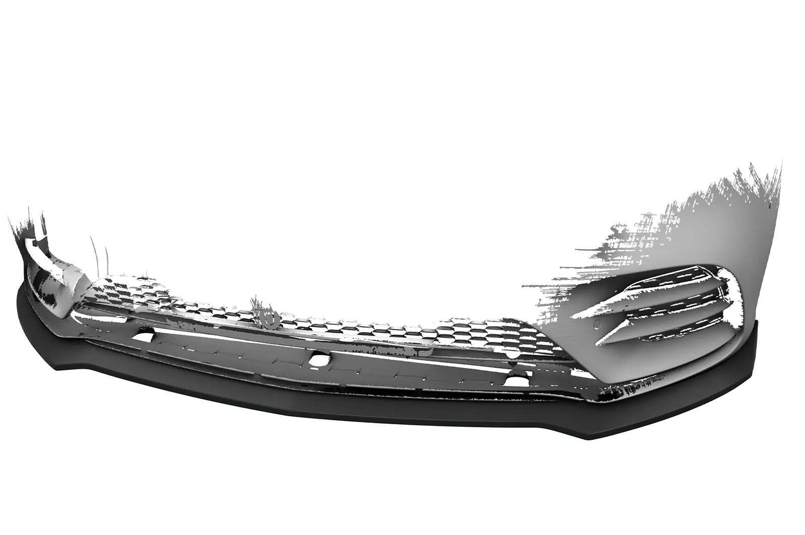 Cup-Spoilerlippe mit ABE für Mercedes Benz A-Klasse 177 A35 AMG/AMG-Line CSL664 Schwarz Strukturiert