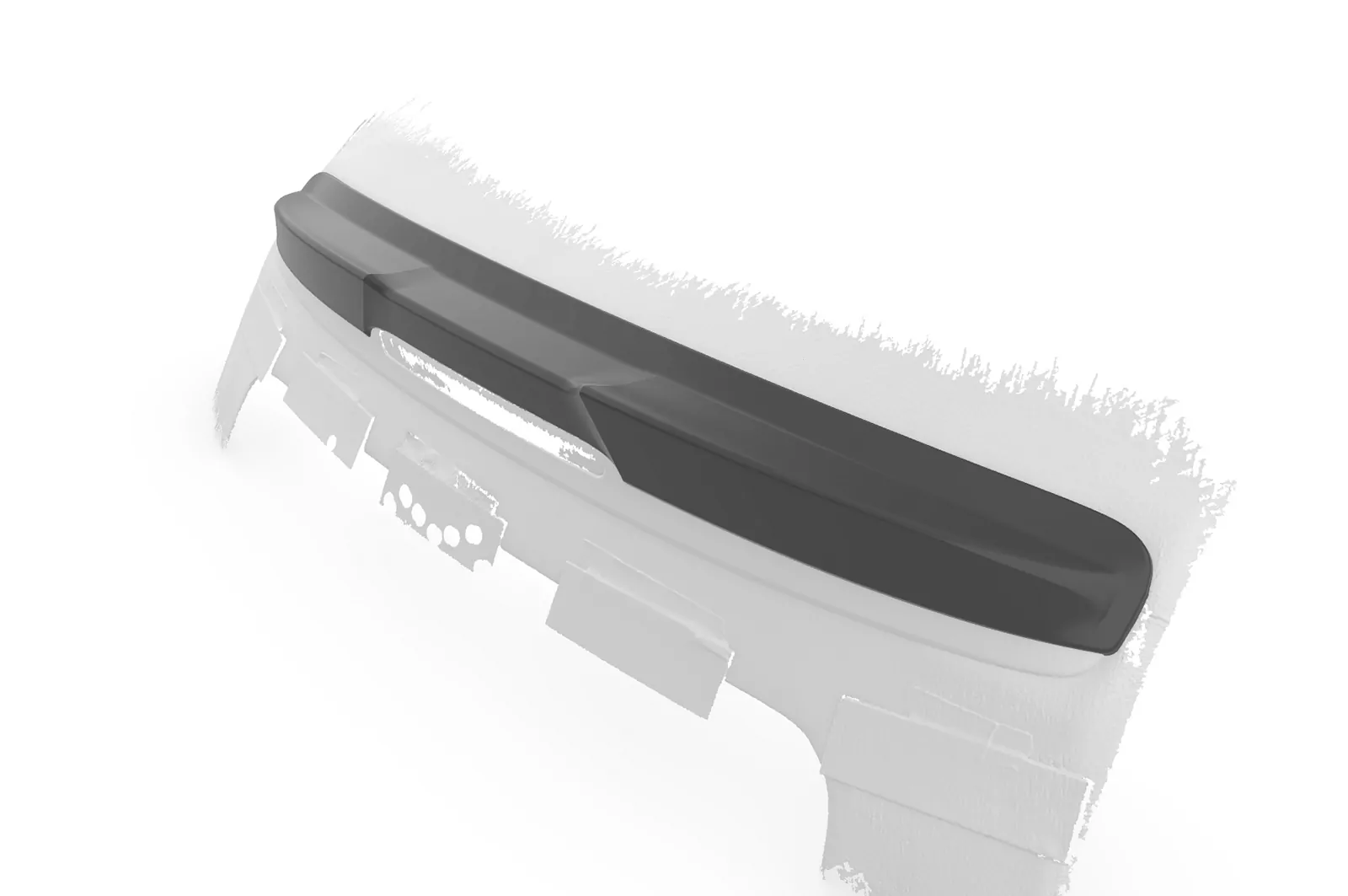 Heckflügel mit ABE für Fiat 500 Cabrio HF990 Schwarz Strukturiert