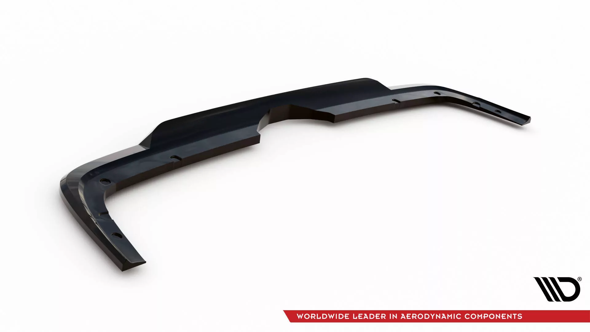Hinten Splitter (mit Einem Vertikalem Balken) Mercedes-Benz T W420 Schwarz Hochglanz
