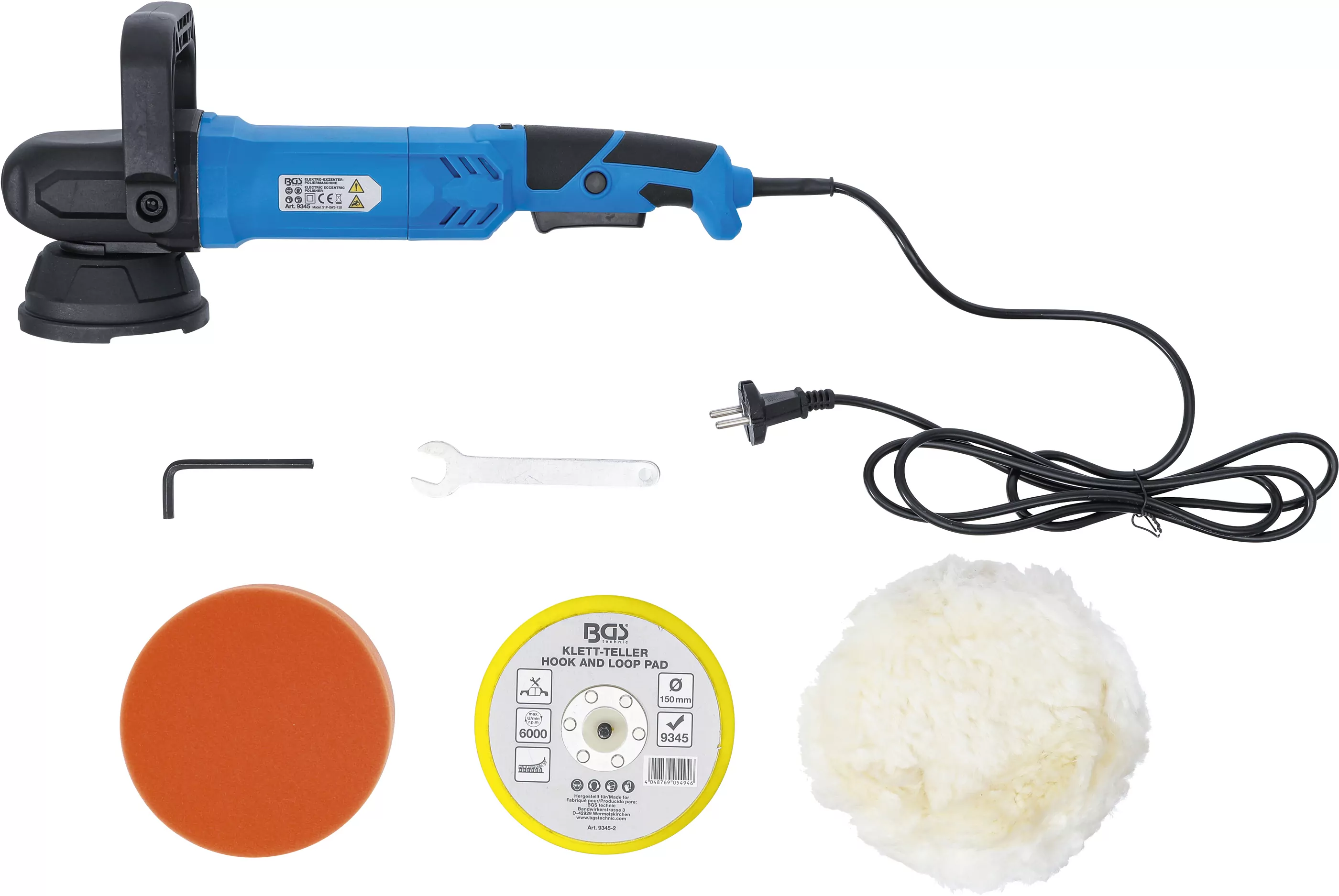 Elektro-Exzenter-Poliermaschine | max. 6000 U/min | 900 W