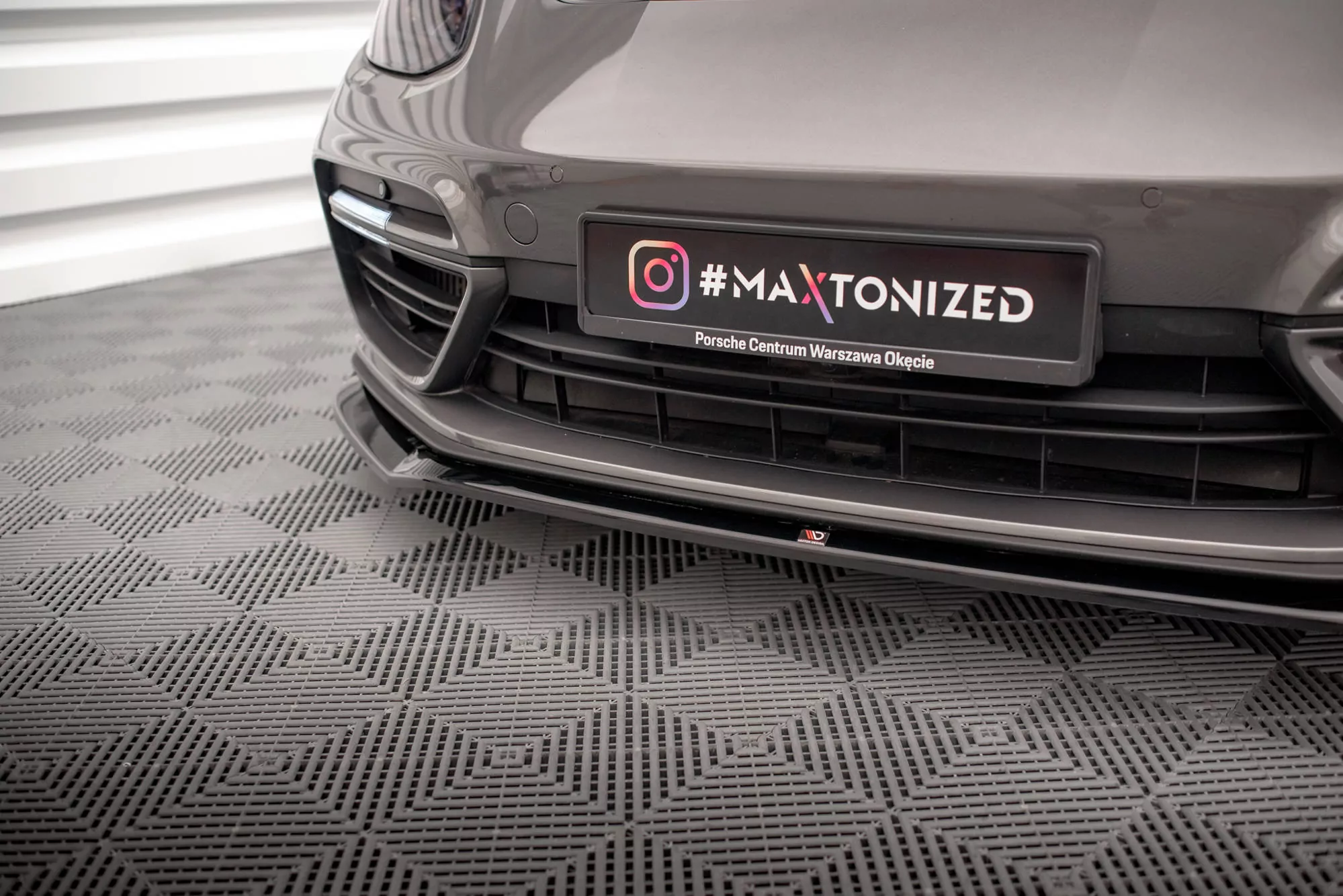 Front Ansatz V.2 Für Porsche Panamera Turbo S E-Hybrid Schwarz Hochglanz