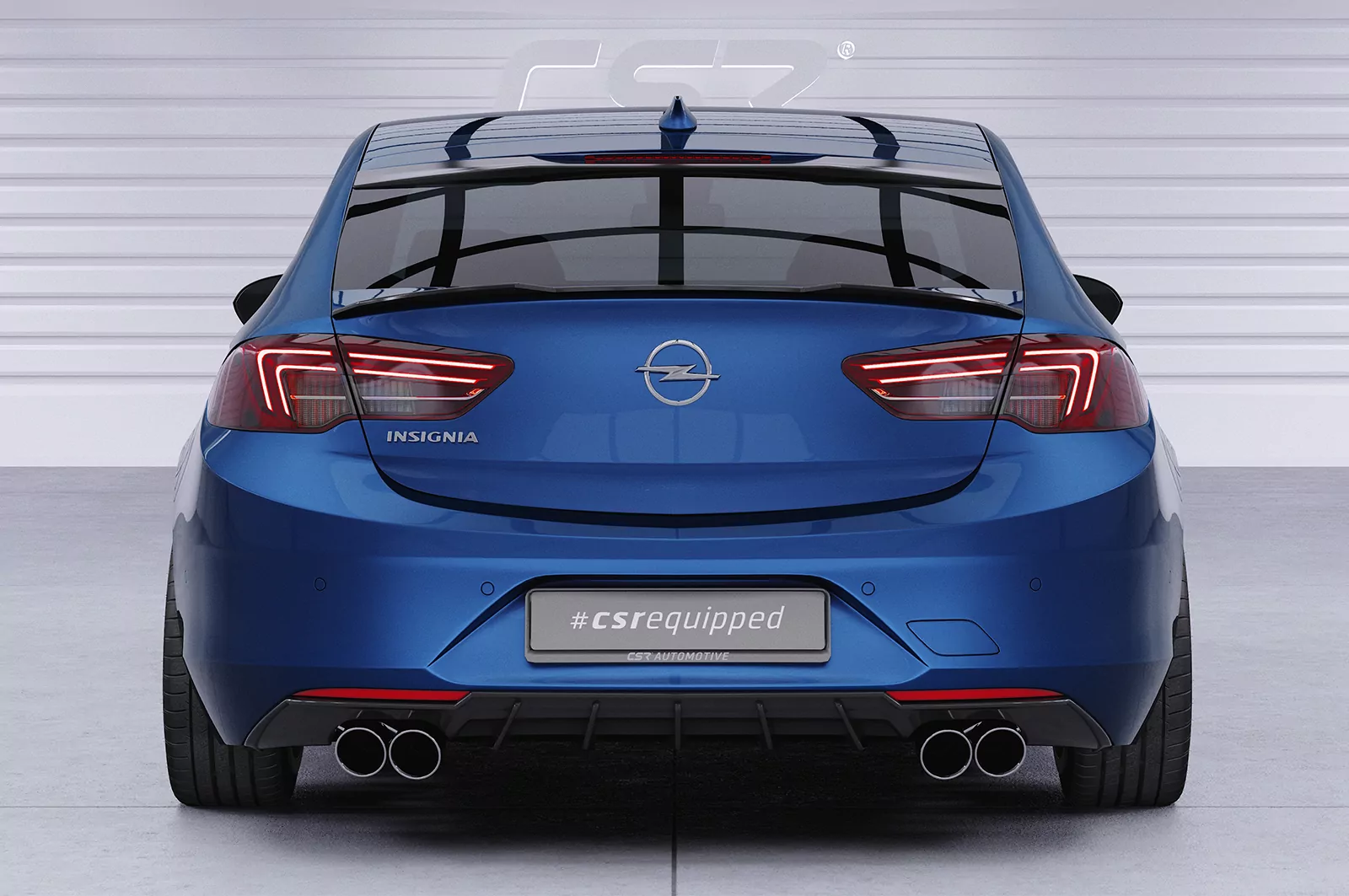 Heckflügel mit ABE für Opel Insignia B Grand Sport HF843 Schwarz Strukturiert