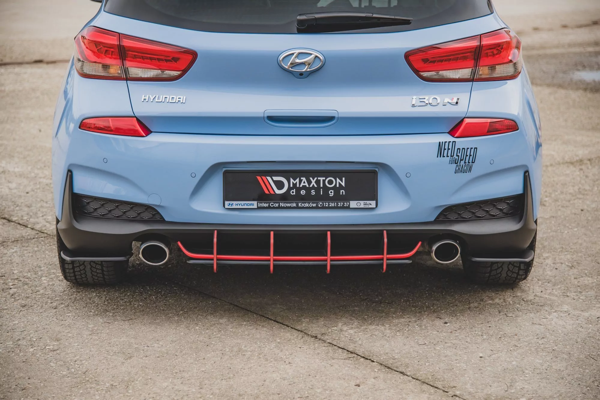 Rennen Haltbarkeit Heck Ansatz Flaps Diffusor Passend Für Hyundai I30 N Mk3 Hatchback