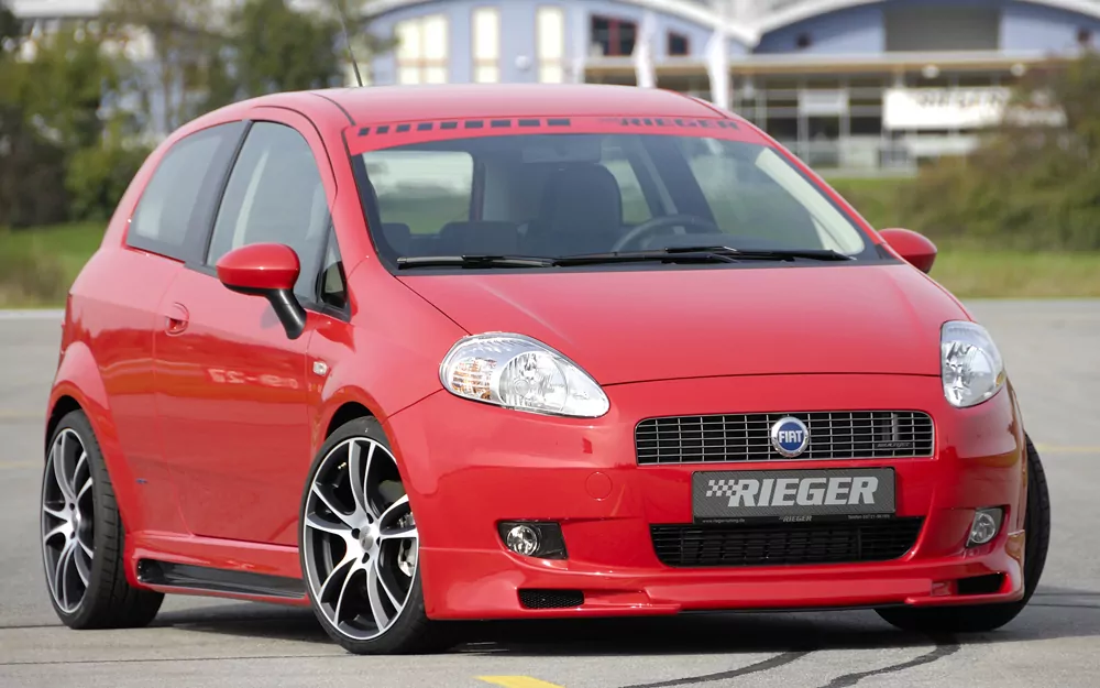 Rieger Spoilerlippe für Fiat Grande Punto (199) | 5-tür. 10.05- nicht für Evo !