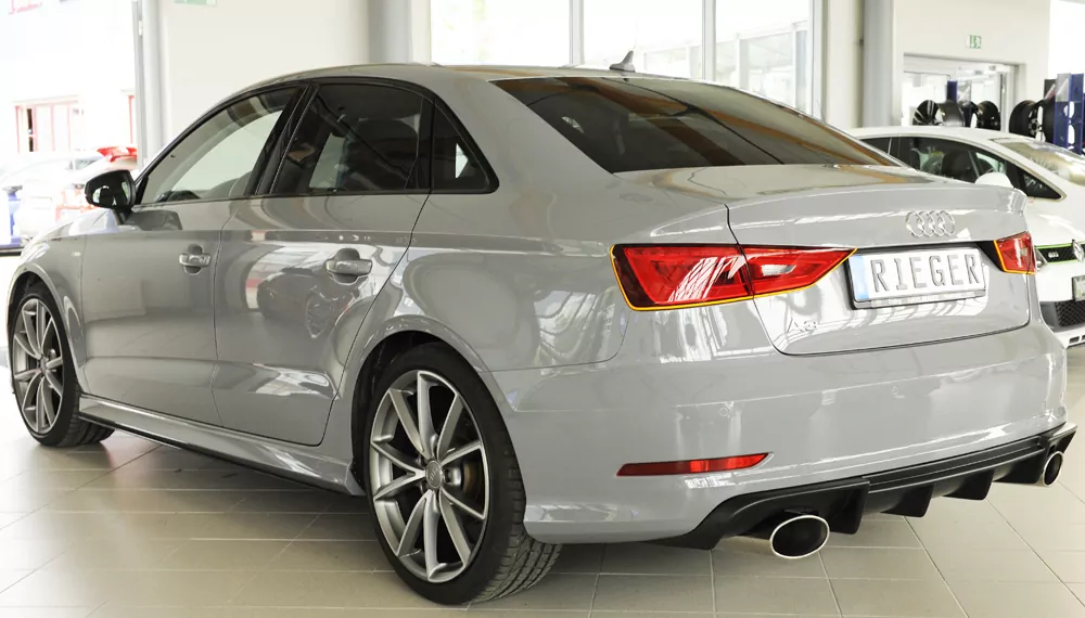 Rieger Heckeinsatz für Audi A3 (8V) - 5-tür. (Limousine 8VS) 07.12-08.16 (bis Facelift) carbon optik