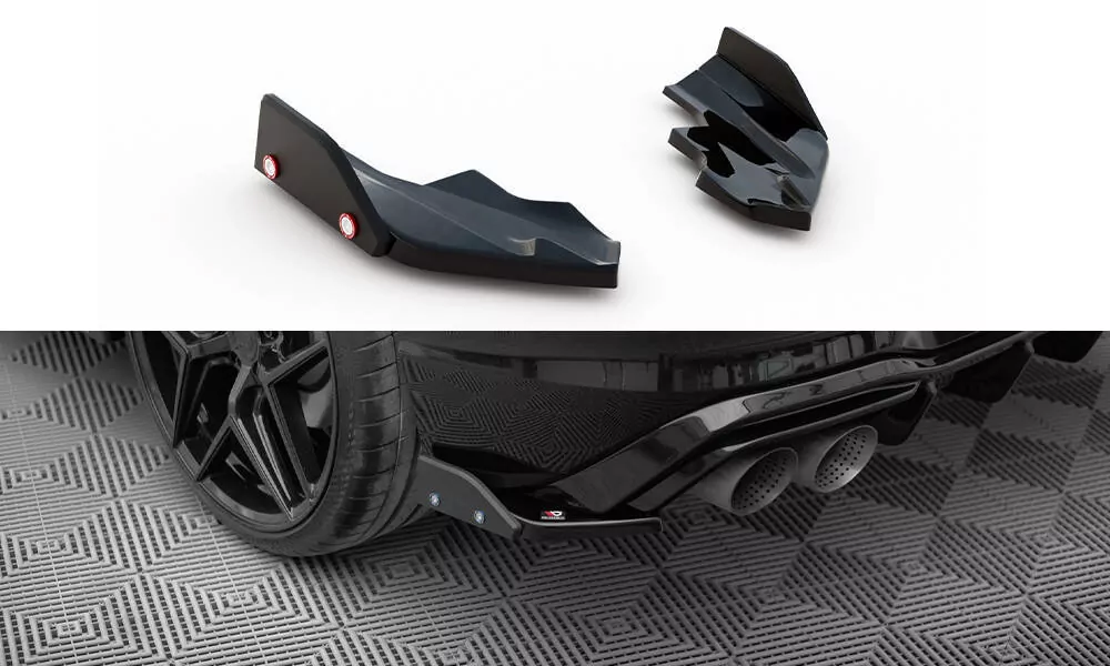Heck Ansatz Flaps Diffusor V.6 +Flaps Für Volkswagen Golf R Mk8