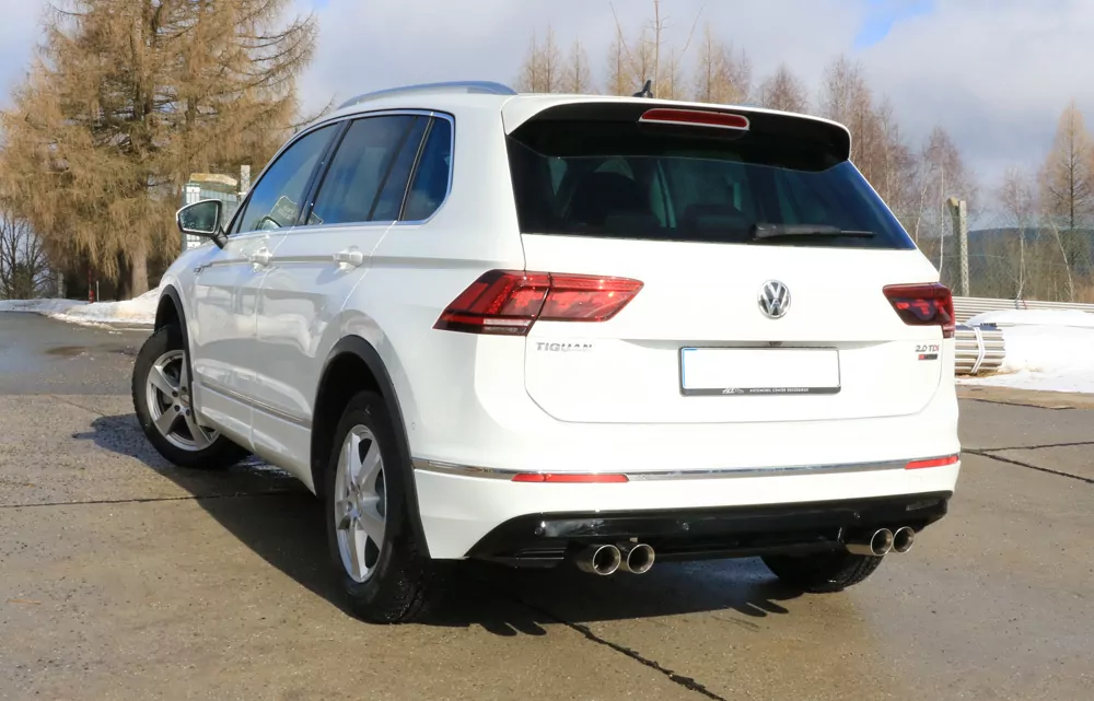 VW Tiguan II Diesel - 4motion  Endschalldämpfer quer - 2x80 Typ 25 rechts/links