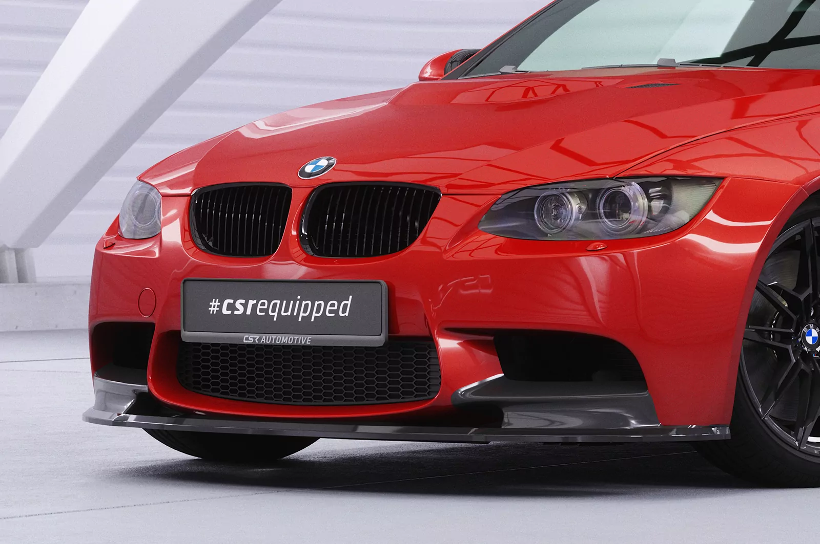 Cup-Spoilerlippe mit ABE für BMW M3 E90/E92/E93 CSL579 Schwarz Strukturiert