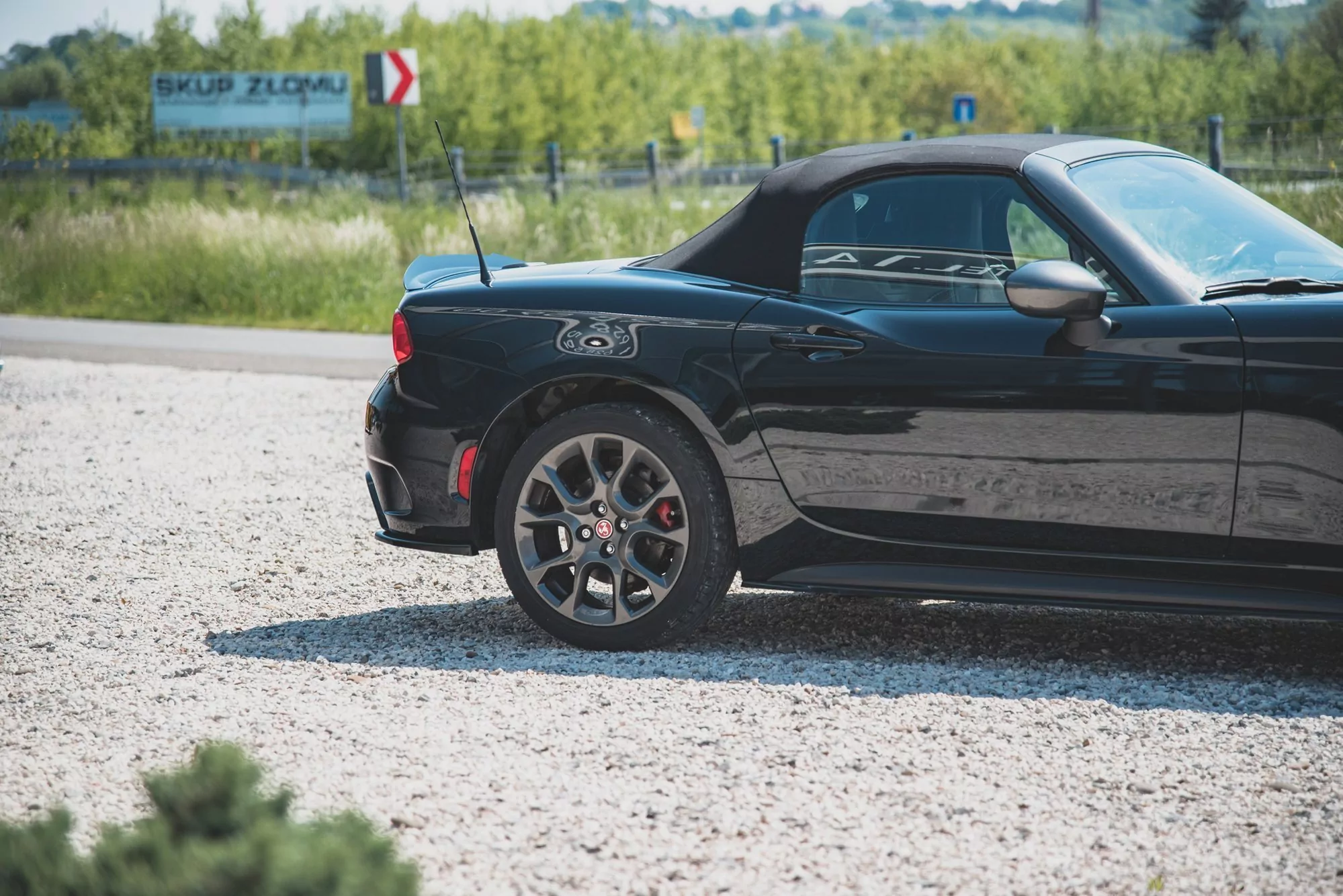 Heck Ansatz Flaps Diffusor Passend Für Fiat 124 Spider Abarth Schwarz Hochglanz
