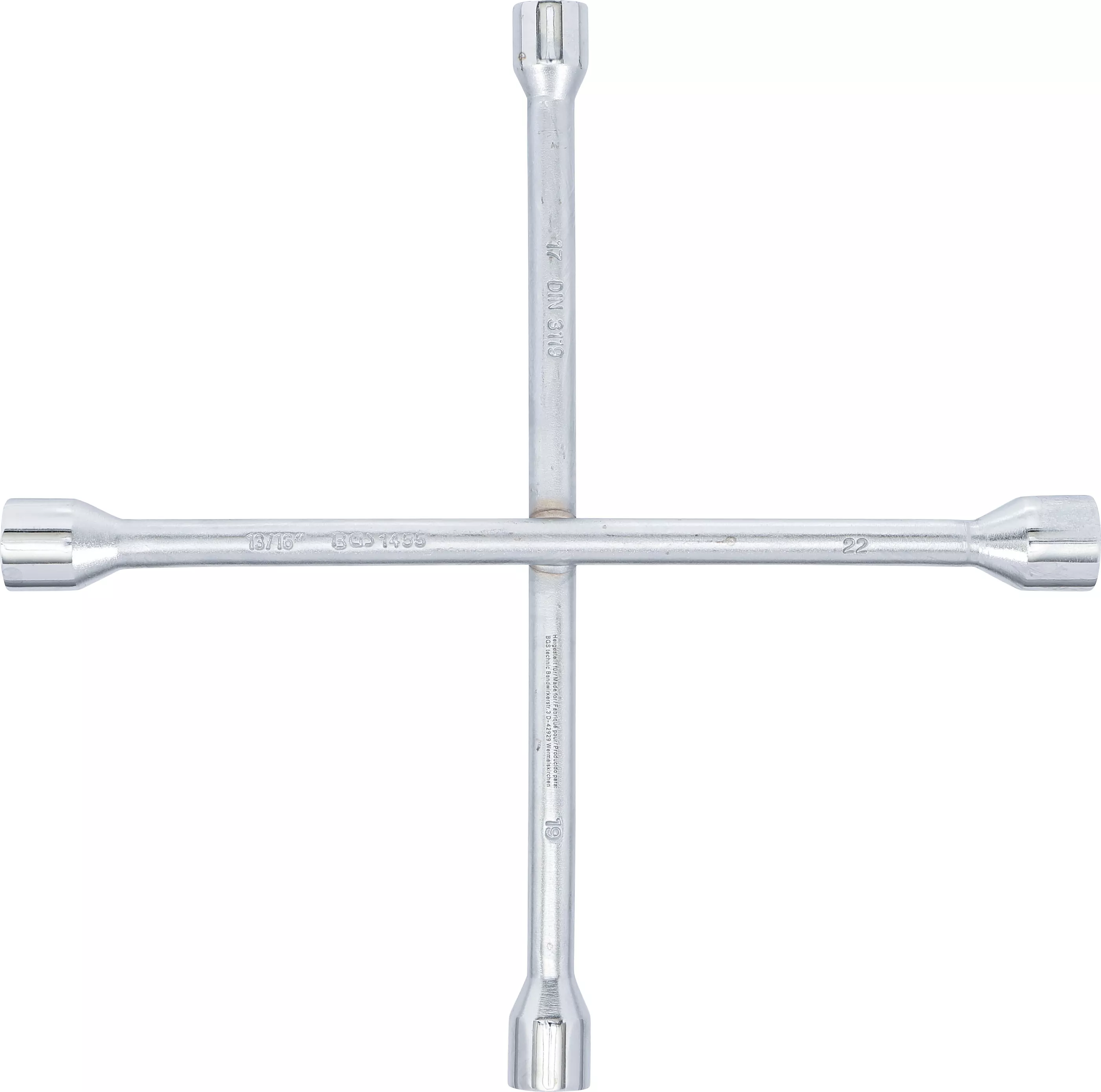Rad-Kreuzschlüssel | für Pkw | SW 17mm x 19 mm x 22 mm x 13/16"