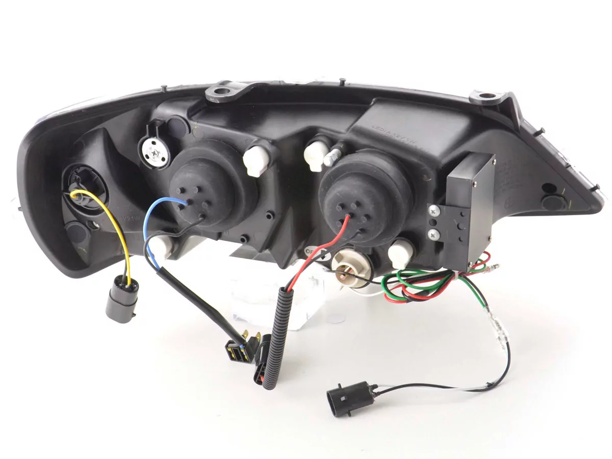 Scheinwerfer Set Daylight LED Tagfahrlicht Opel Astra G Bj. 98-03 schwarz