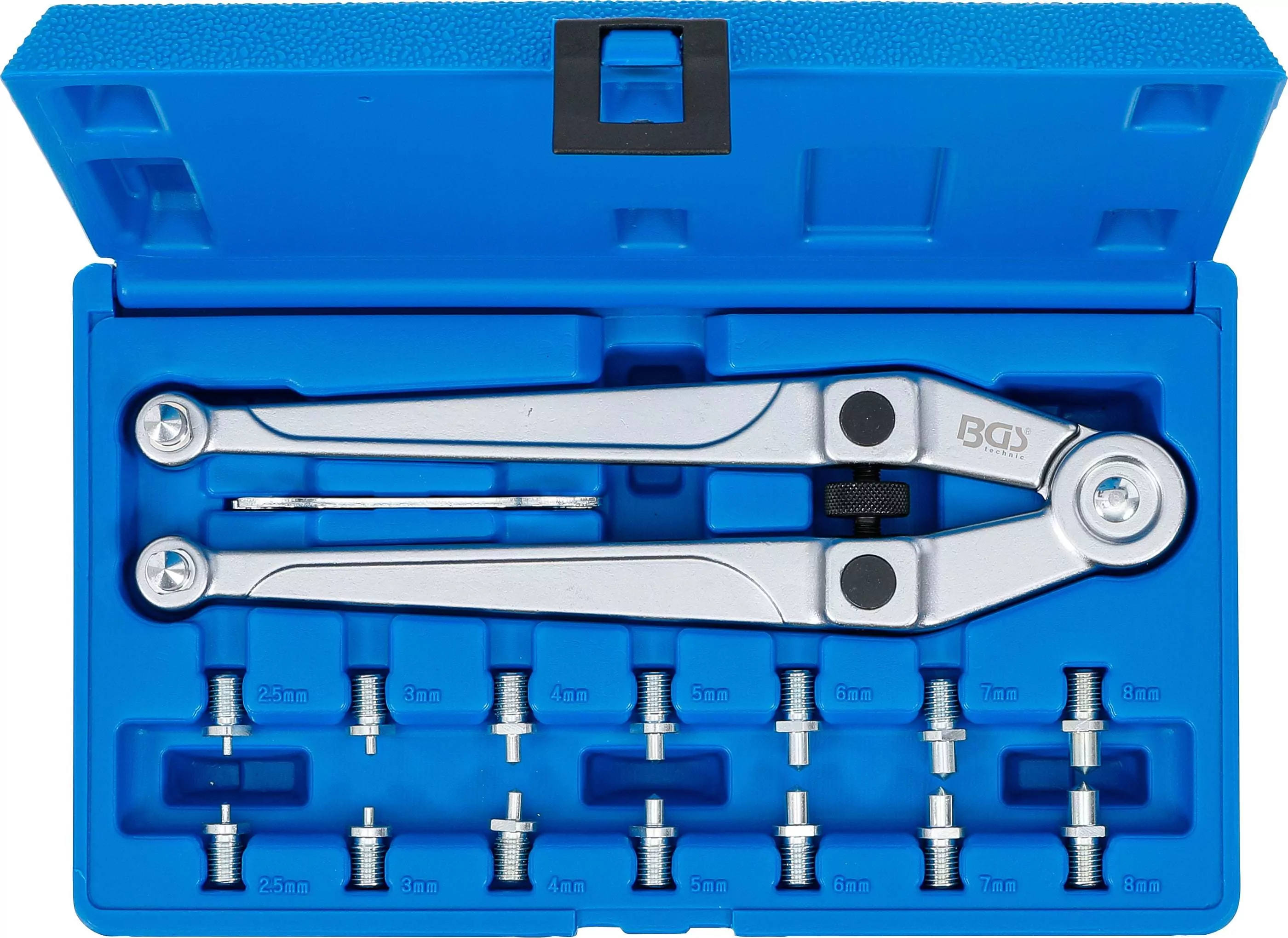 Stirnlochschlüssel-Satz | verstellbar | Ø 2,5 - 9 mm