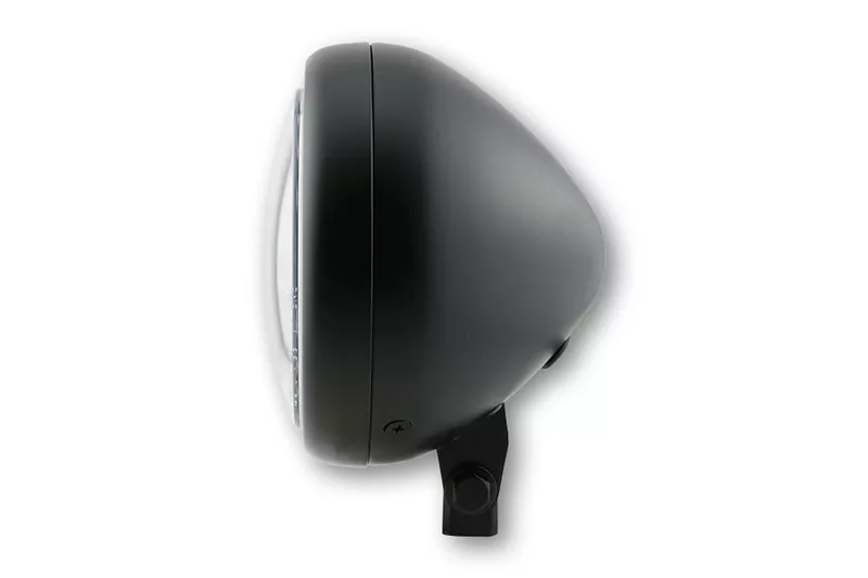 HIGHSIDER pro 5 3/4 Zoll Scheinwerfer Pecos Typ 6 LED Schwarz Matt Mit TFL, E-Geprüft (1Stck)