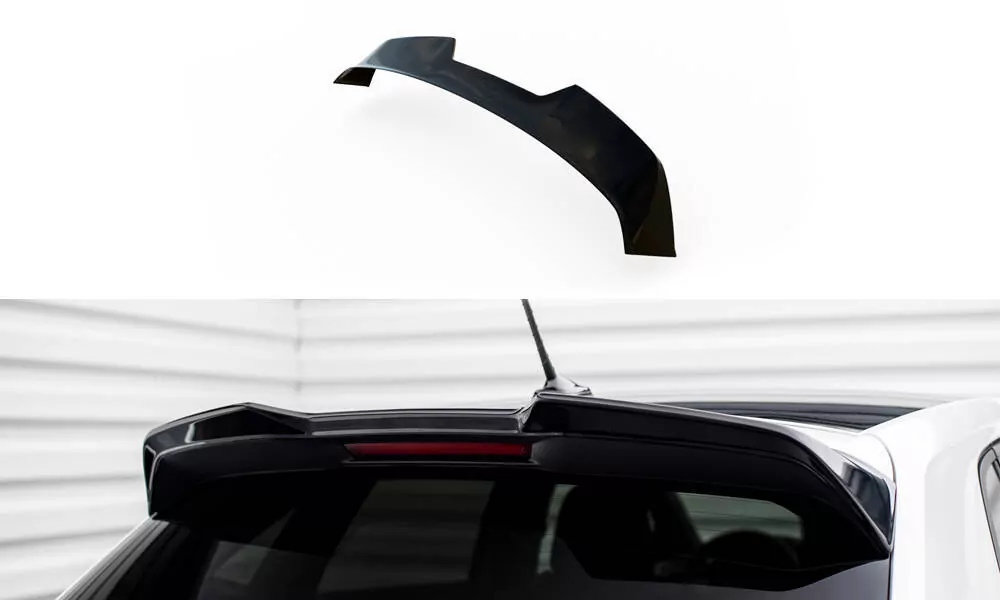 Spoiler CAP Für 3D Volkswagen Polo GTI Mk6 Facelift Schwarz Hochglanz