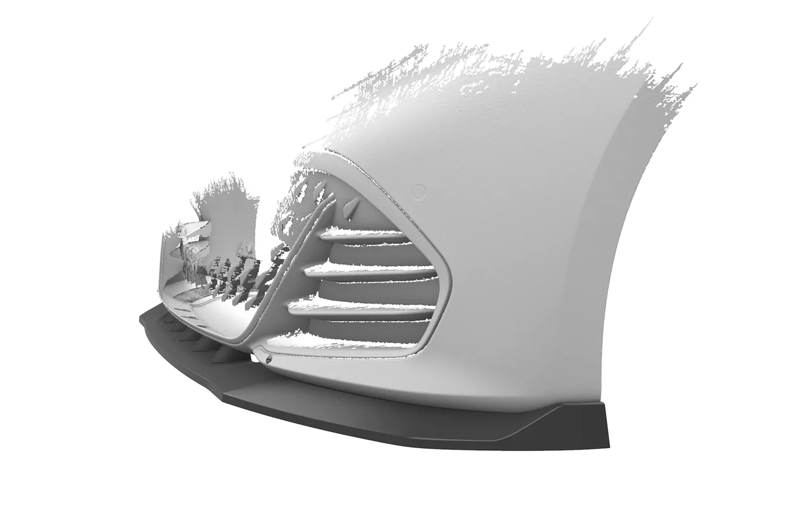 Cup-Spoilerlippe mit ABE für Cupra Born CSL645 Schwarz Strukturiert