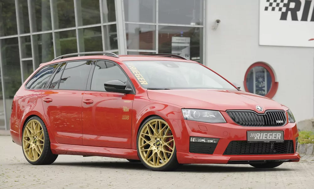 Rieger Spoilerlippe für Skoda Octavia RS (5E) - Combi 06.13-01.17 (bis Facelift) carbon optik