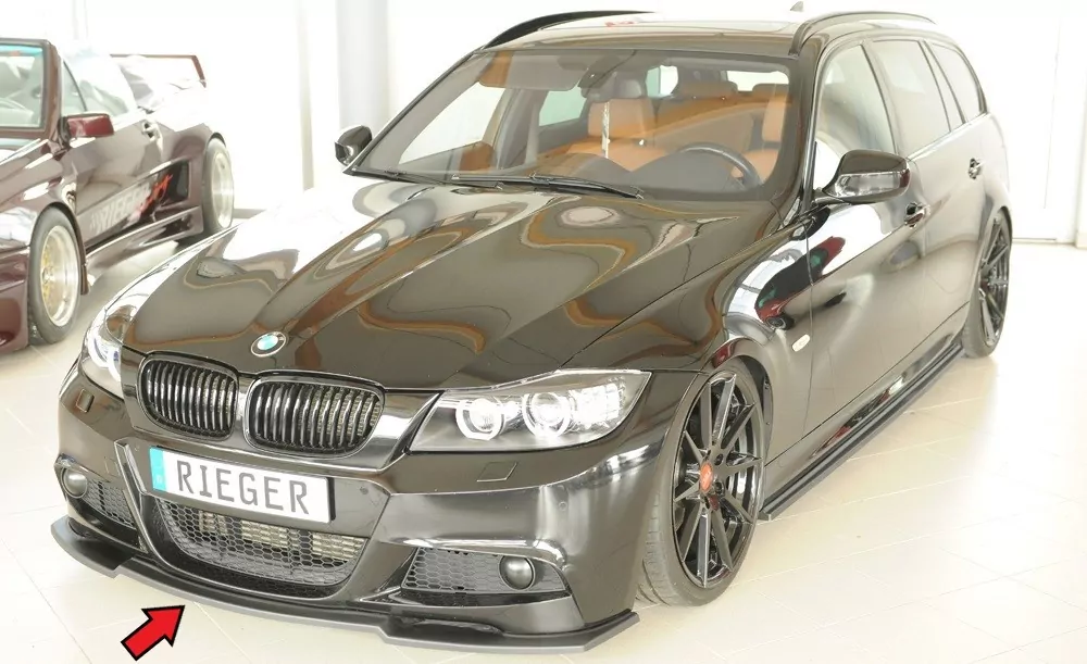 Rieger Spoilerschwert matt schwarz für BMW 3er E91 Touring 09.08- (ab Facelift) LCI