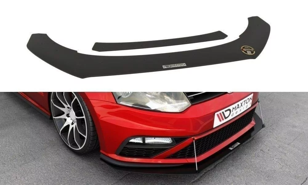 LAME DU PARE-CHOCS AVANT / SPLITTER VW POLO V GTI Se Monte Sur: VW Polo Mk5 GTI 2015 -   Vente Concerne:LAME DU PARE-CHOCS AVEC Koppelstangen Kit De Montage (colle, Visserie) Notice De MontageLa Lame Est Noi