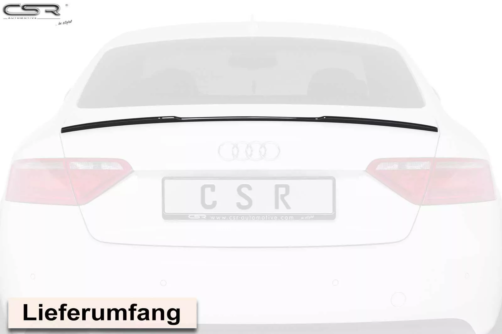 Heckflügel mit ABE für Audi A5 8T Coupé HF592-M Carbon Look (matt)