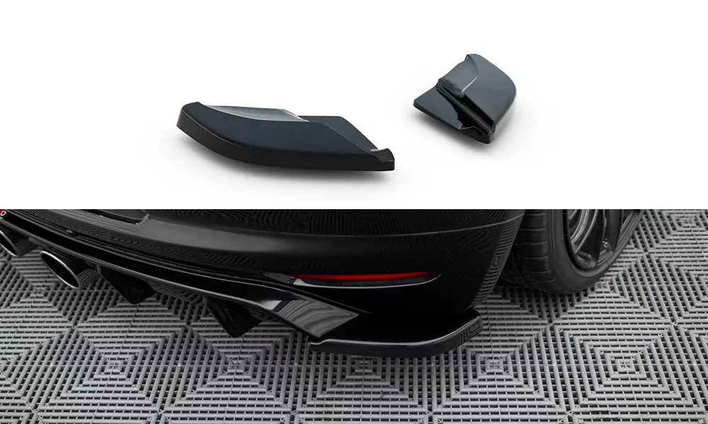 Heck Ansatz Flaps Diffusor V.2 Für Volkswagen Scirocco Mk3  Schwarz Hochglanz