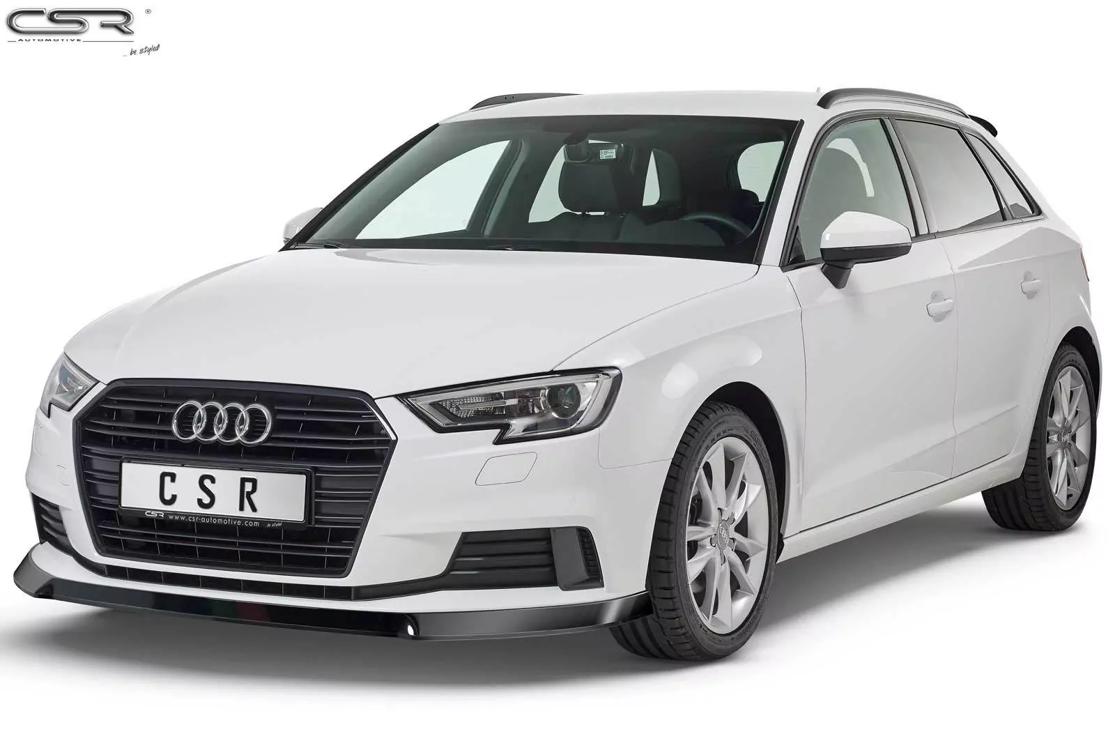 Cup-Spoilerlippe mit ABE für Audi A3 8V Lackierfreundlich (schwarz matt)