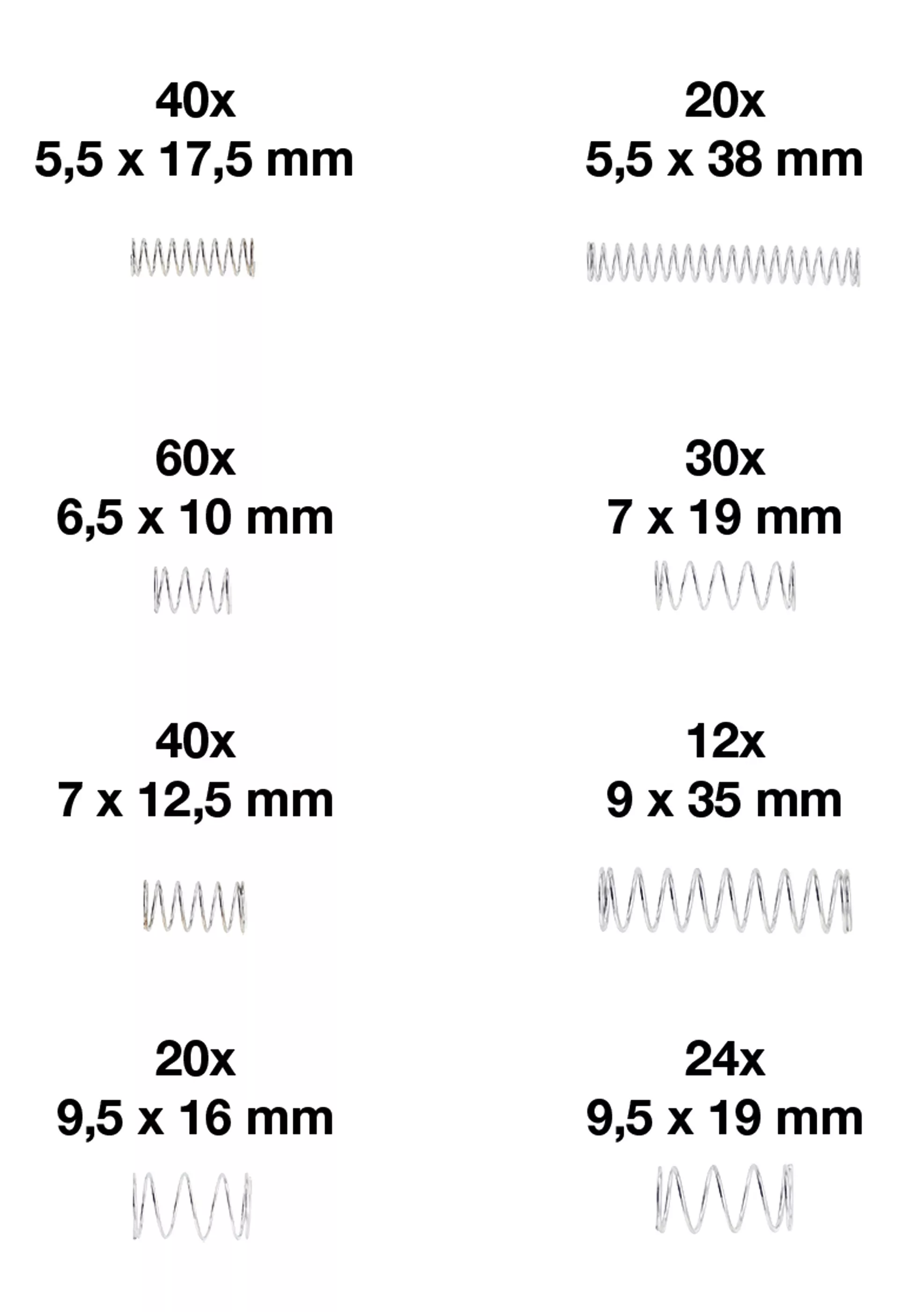 Federn-Sortiment | Druckfedern | 246-tlg.