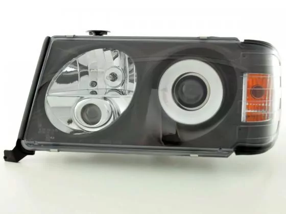Scheinwerfer Set Mercedes E-Klasse Typ W124 Bj. 85-93 schwarz