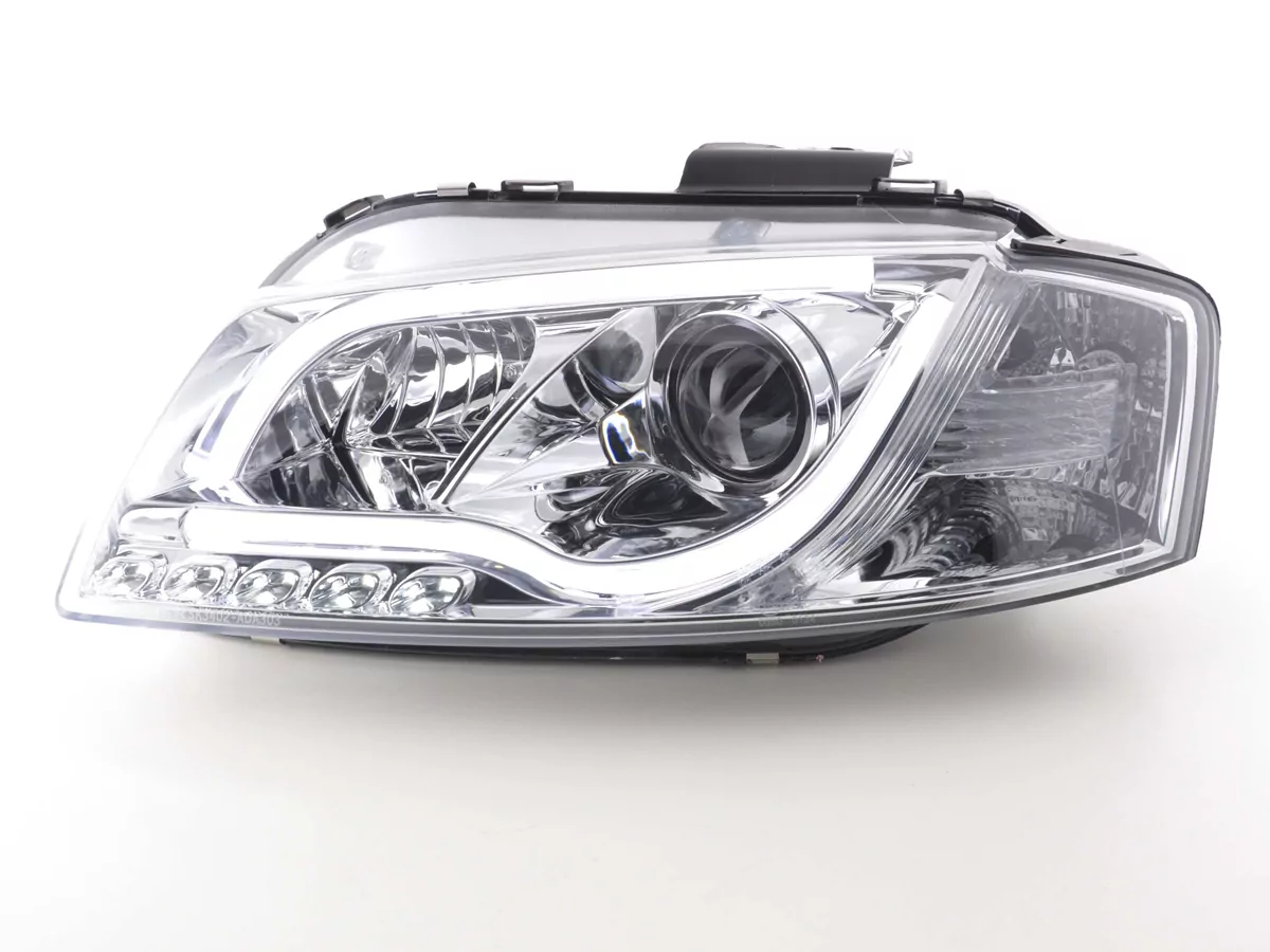Scheinwerfer Set Daylight LED Tagfahrlicht Audi A3 Typ 8P/8PA  03-08 chrom