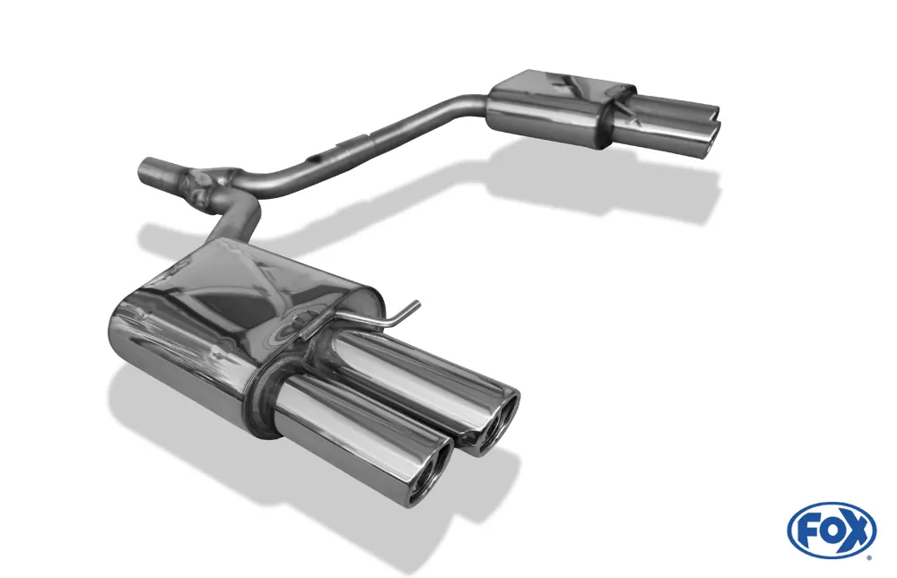 Audi A4 B8 Limousine/ Avant + S-Line Endschalldämpfer rechts/links zweiflutig inkl. Y-Adapterrohr Ø55mm - 2x90 Typ 17 rechts/links